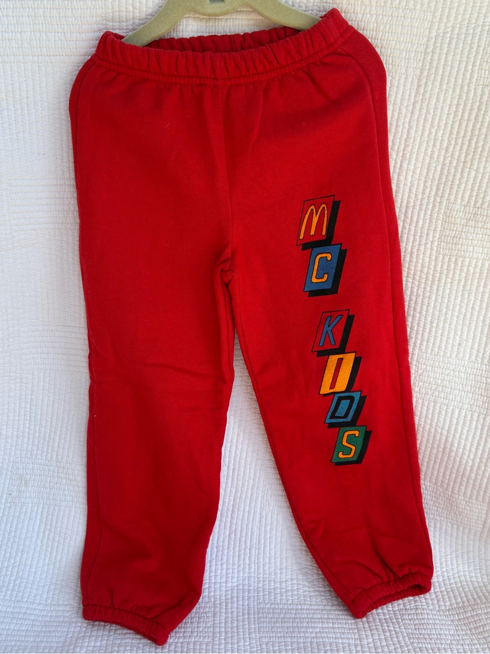 McKids Red Fleece Jogger Pants